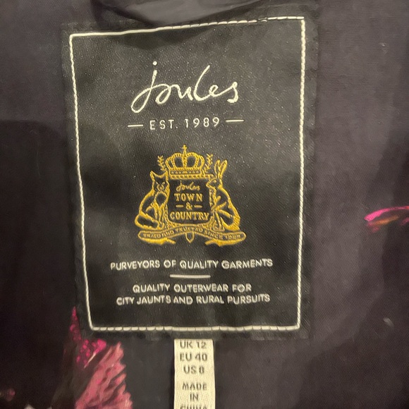 Joules quilted navy blue coat US size 8 - Picture 9 of 12